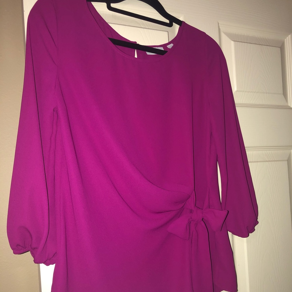 Fushia silky top